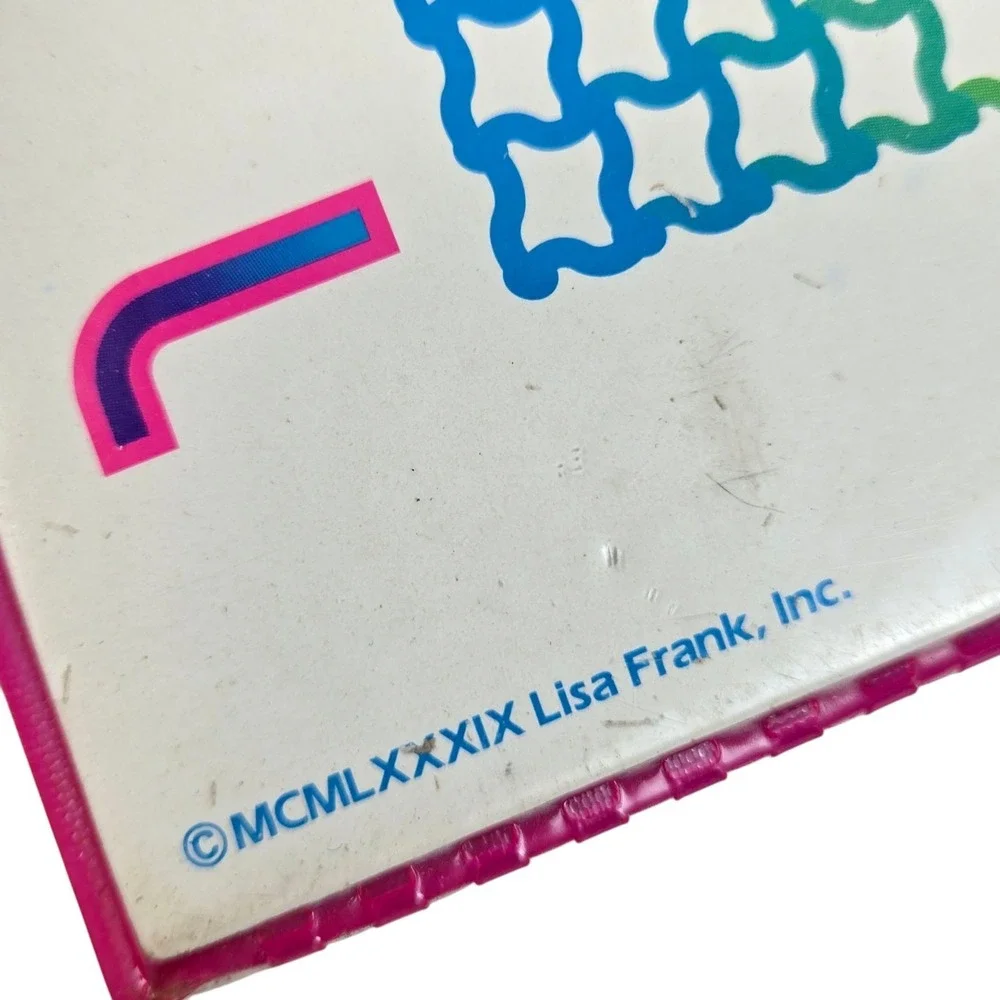 Vtg 1989 Lisa Frank Ultra NEO Volleyball w Net & Hands Trapper Keeper Binder